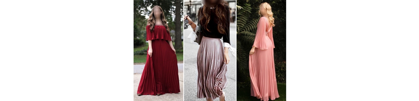 استایل با دامن پلیسه 