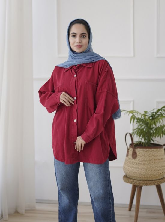 شومیز مانتویی کتان هستی 2