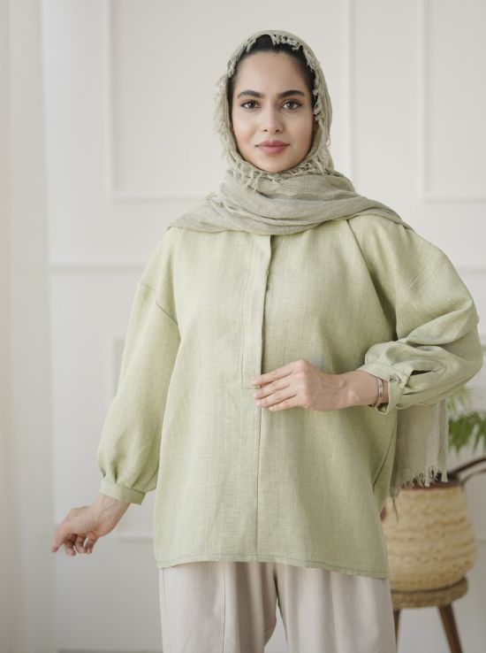 شومیز لمه دار پشت دکمه