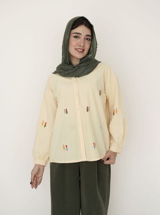 شومیز گلدوزی آدمک 2