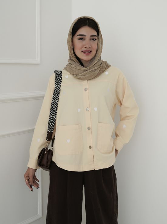 شومیز گلدوزی قلبی