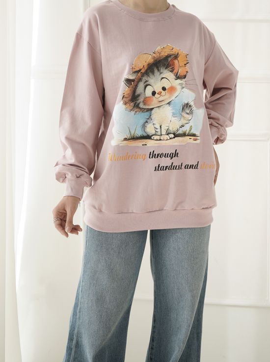 بلوز چاپ Kitty 5014