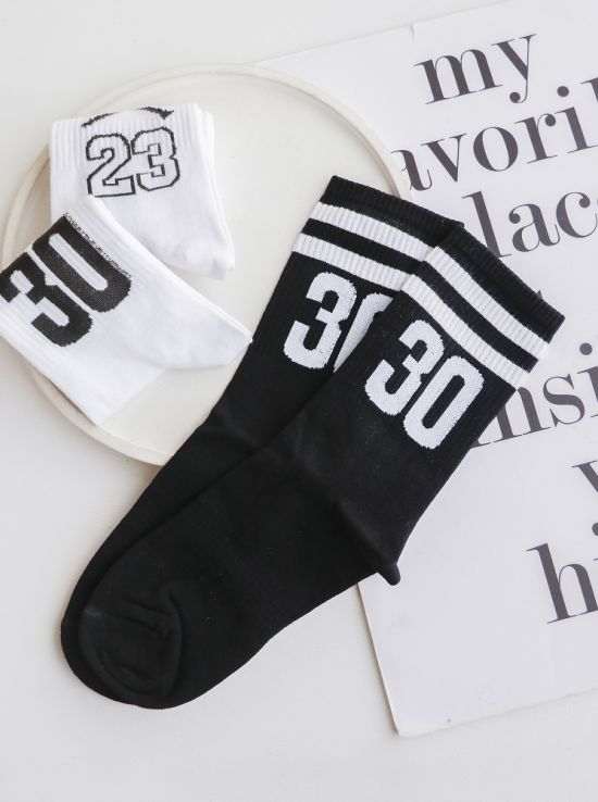 جوراب کفکش ساقدار ملورین سفیدمشکی