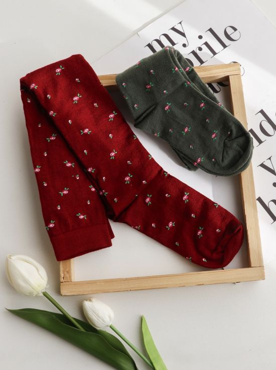 جوراب ساق بلند پاریز گلدار