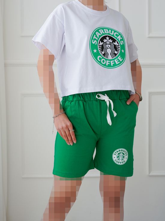 کراپ شورتک Star bucks