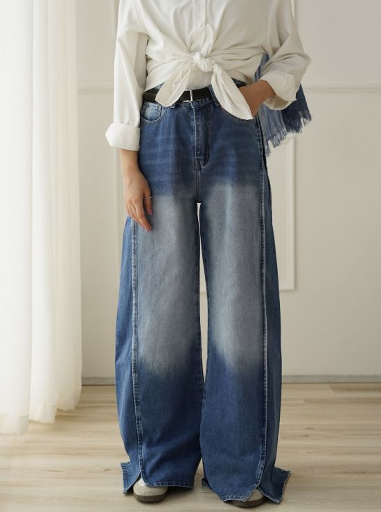 شلوار فول بگ دمپا چاکدار