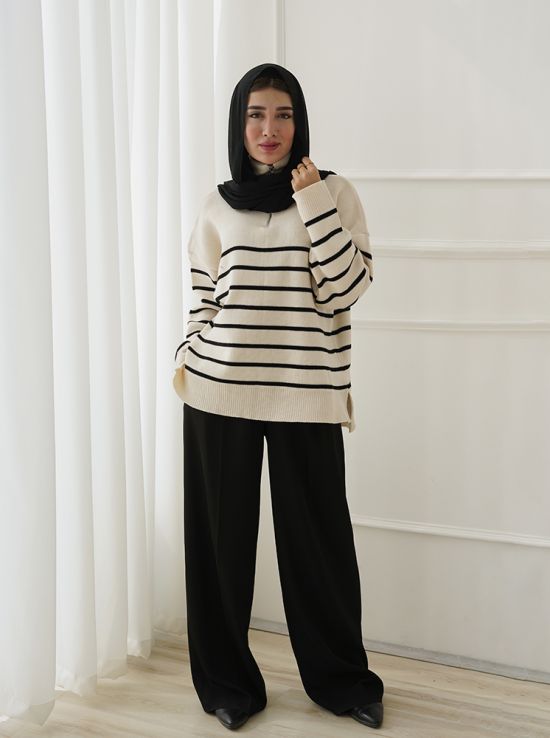 بلوز بافت جلو زیپ پریا