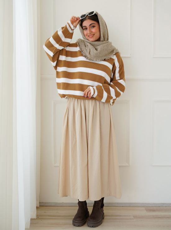 بلوز بافت کراپ ارغوان