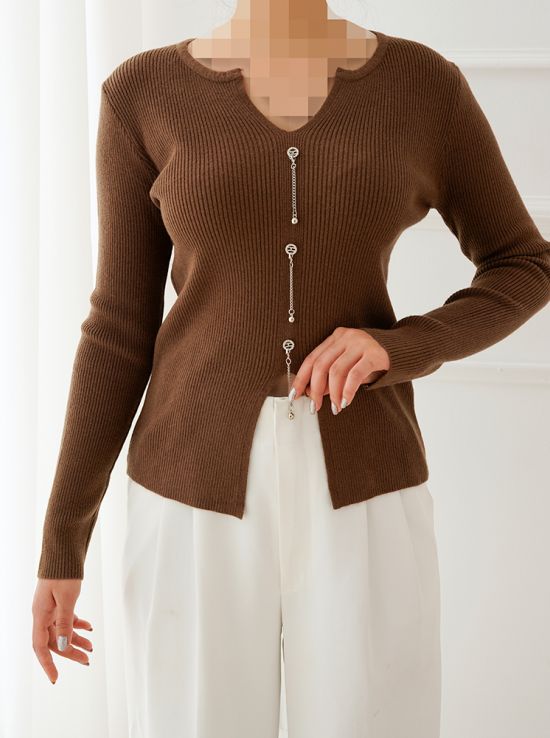 بلوز بافت زنجیر آویز