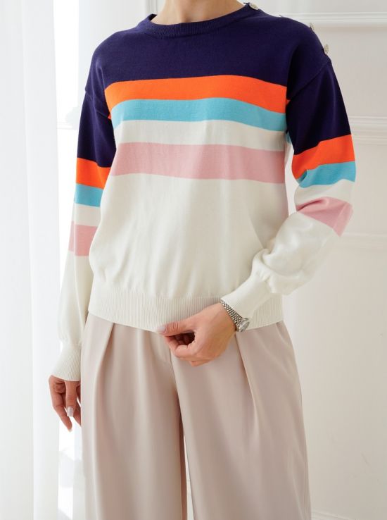 بلوز بافت راه راه یارا