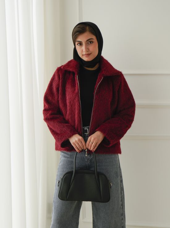 کت خزدار زیپی پانیذ