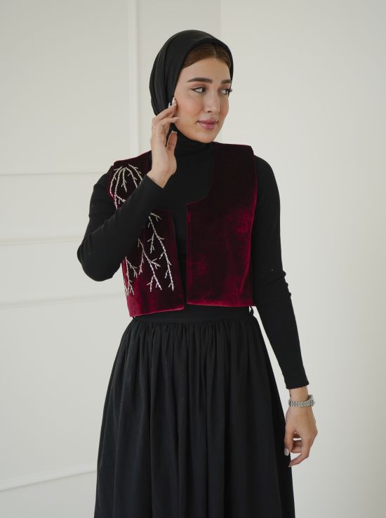 جلیقه مخمل آنیل 3