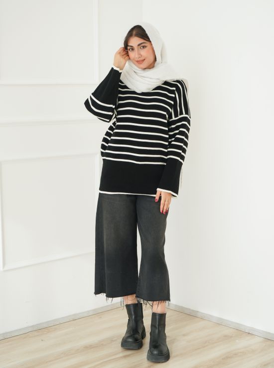 بلوز بافت راه راه دلژین