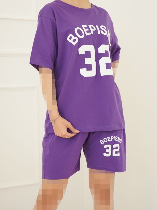 تیشرت شورتک قواره دار اسپرت