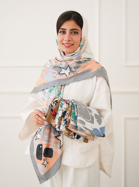 روسری دست دوز توییل | هیبا