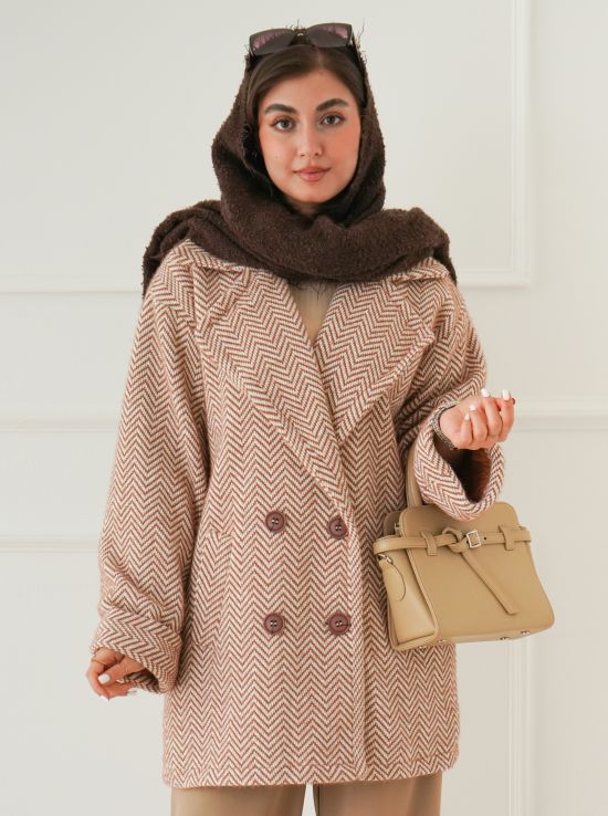 کت جناقی لمه دار صدف | هیبا