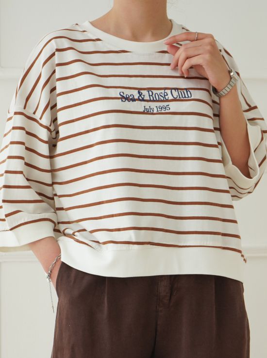 تیشرت راه راه ارغوان | هیبا