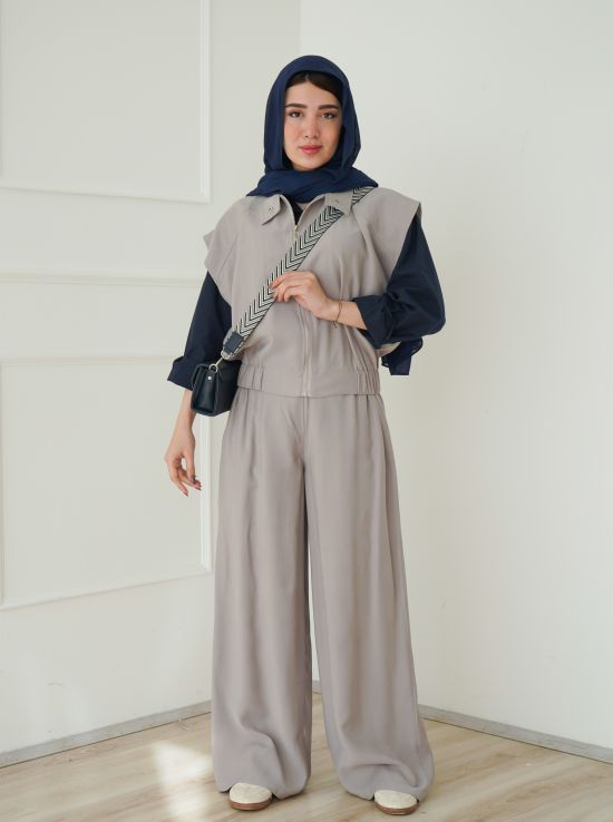 ست وست شلوار سیلک لایوسل | هیبا