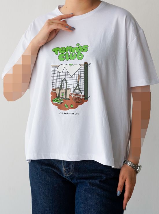 تیشرت باکسی tennis | هیبا