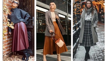 ست دامن پاییزی با بوت 