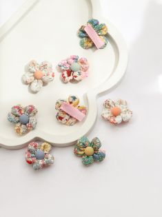 گیره میکس کیوت گل پارچه ای