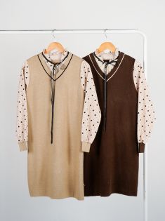 پیراهن بافت طرح قلب 2