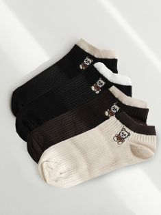 جوراب مچی گلدوزی میکس دلوین قلب و خرس