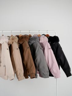 کاپشن کلاه خزدار درنا