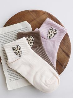 جوراب مچی طرحدار دلوین قلب پلنگی