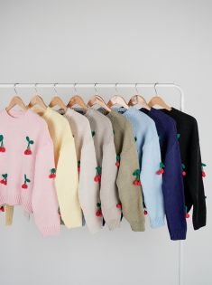 بلوز بافت کراپ گیلاسی