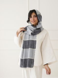 شال سرمه ای کنفی دیار