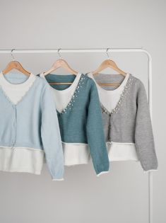 بلوز بافت ژاکتی آسمان