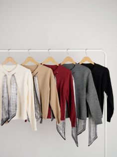 بلوز بافت یقه کراواتی تارا