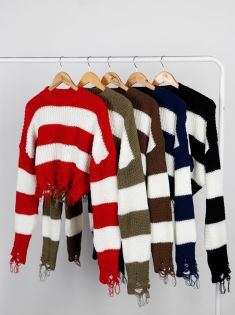 بلوز بافت کراپ زاپ دار