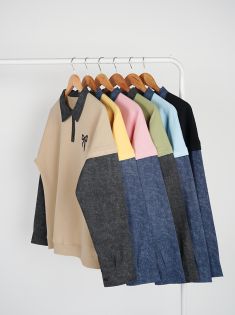 بلوز یقه جین پاپیون