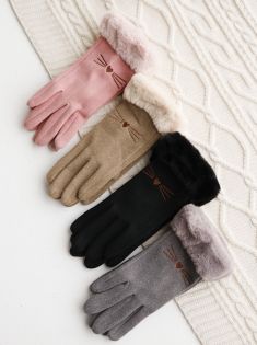 دستکش خزدار زنانه باران