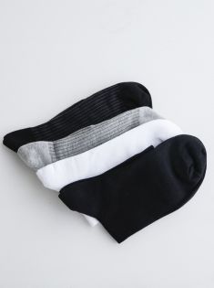 جوراب نیم ساق مردانه ملورین راه راه ریز