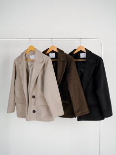 کت فوتر یقه انگلیسی نیلا