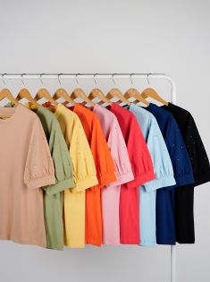 تیشرت آستین مرواریدی