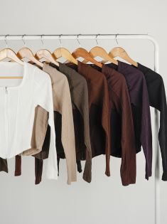 بلوز کراپ جلو زیپ سارینا | هیبا