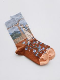 جوراب زنانه ماکسیو مدل گل های آبی |هیبا