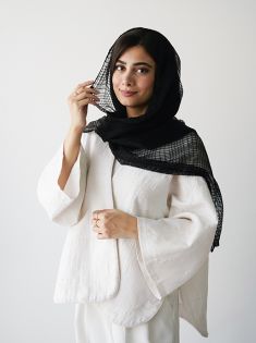 شال چهارخونه ویسکوز | هیبا