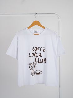 تیشرت باکسی coffee lover | هیبا