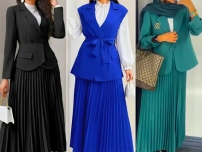 استایل با دامن پلیسه 